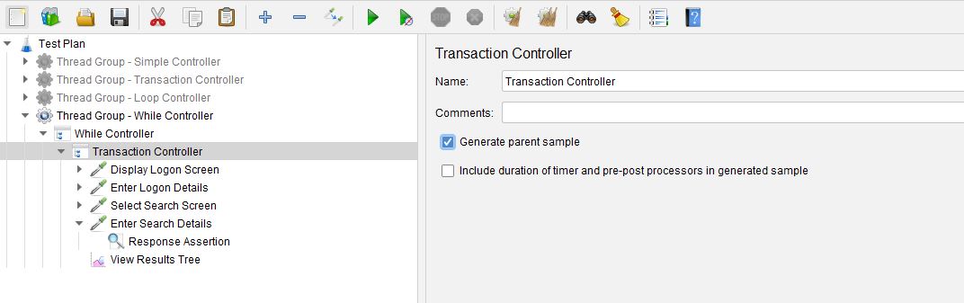 JMeter While Controller Generate Parent Sample