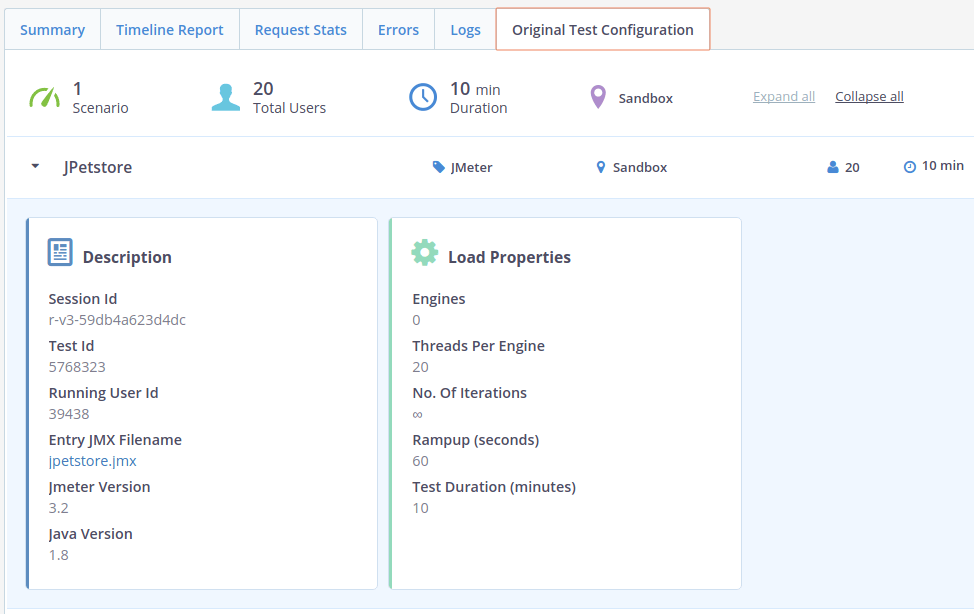 Blazemeter JMeter Logs