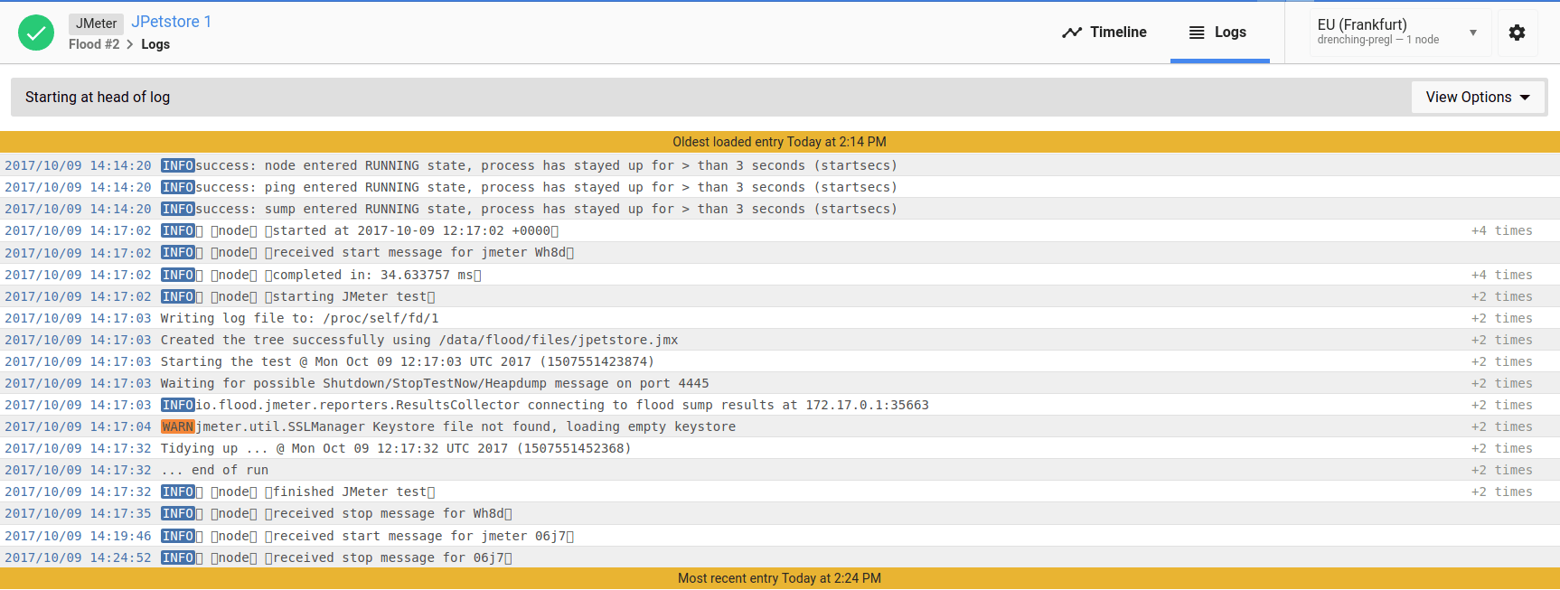 Flood JMeter Logs