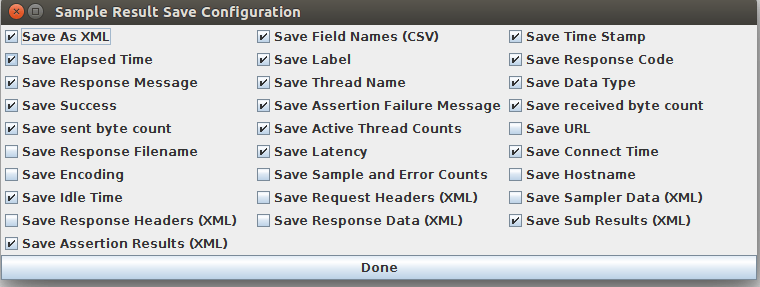 JMeter Simple Data Writer Save As XML