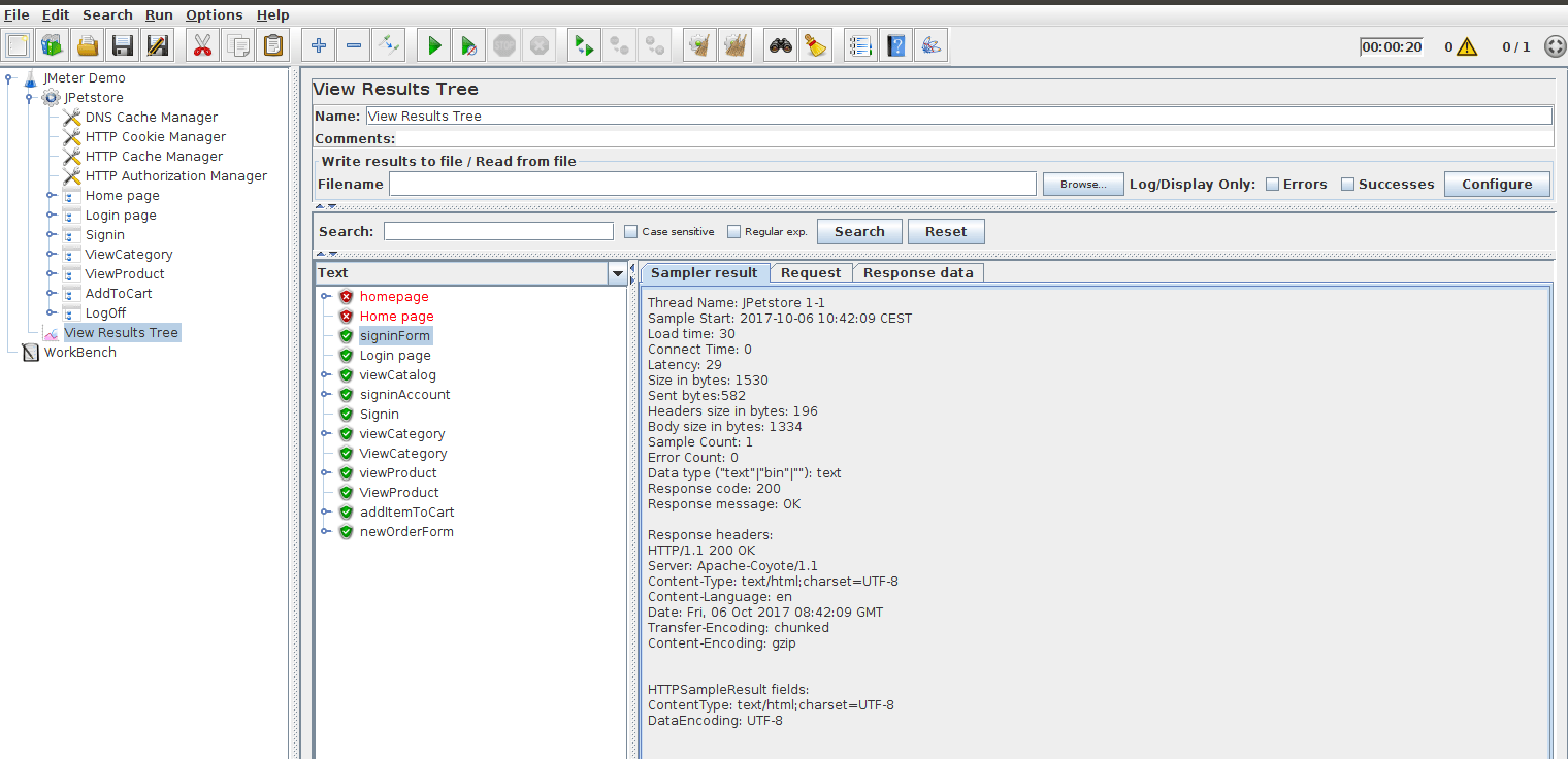 JMeter View Results Tree