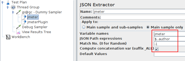 JMeter Json Extractor Sample JMX