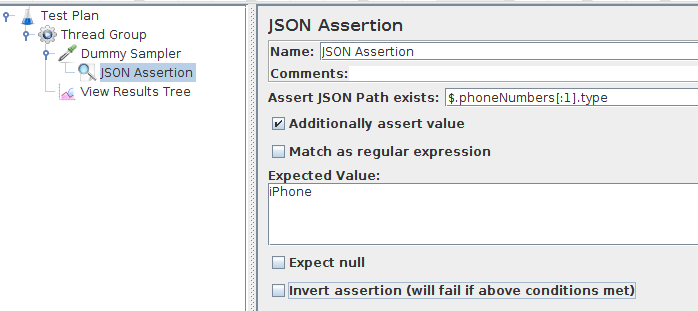 JMeter JSON Assertion