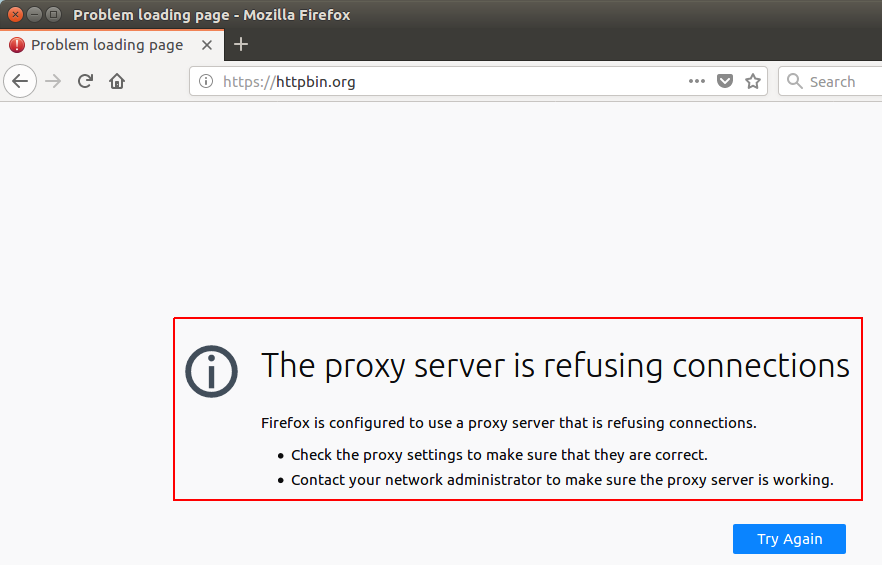 Firefox Proxy Issue