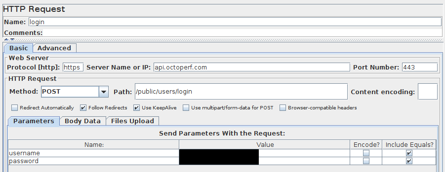 Login HTTP Request
