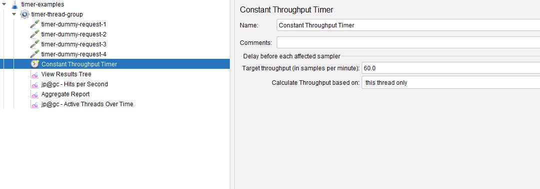 Constant Throughput Timer