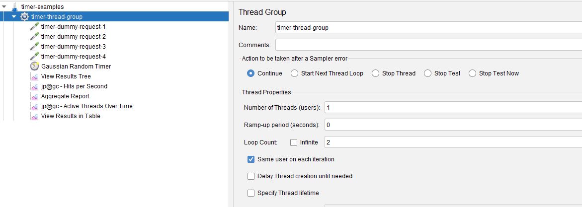 Gaussian Random Timer Revised Thread Group