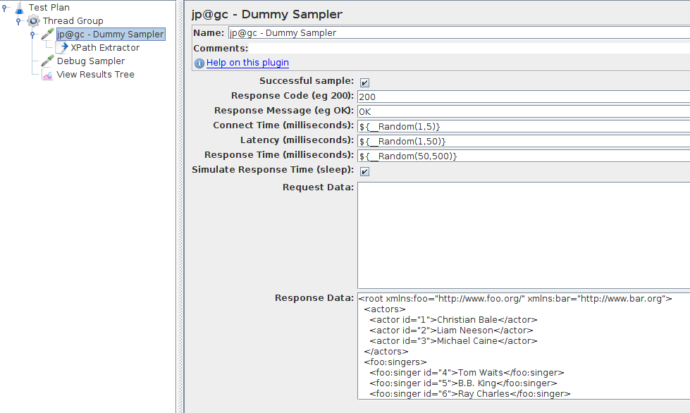 XML Dummy Sampler