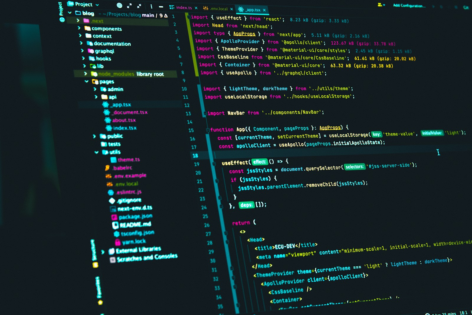 JavaScript code and the repository it lives in