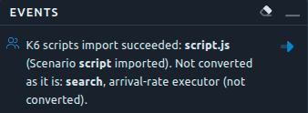 The import notification