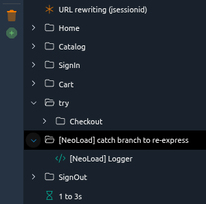 The catch branch, imported as a sibling of the try