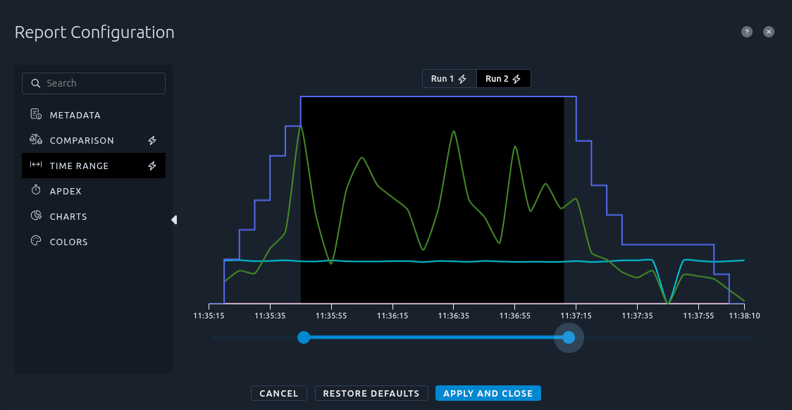 Selecting the plateau of each run