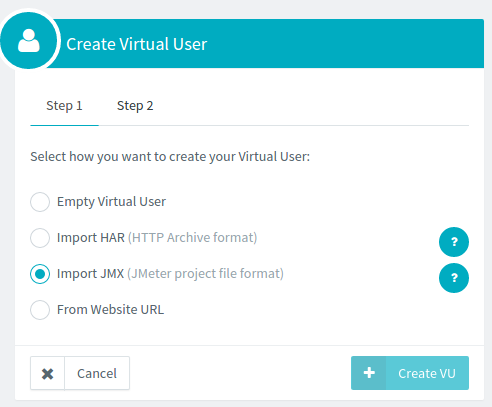 Create Virtual User from JMX
